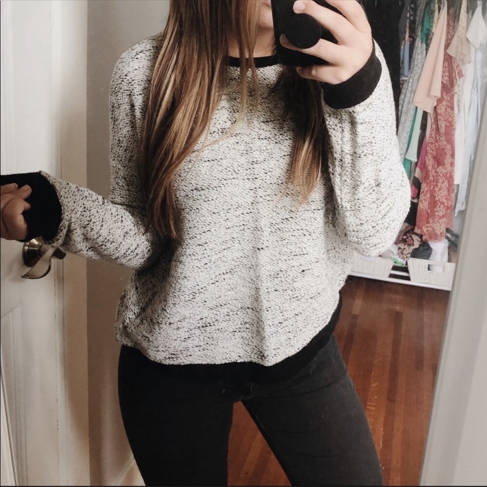 Gray Black Forever 21 Sweater